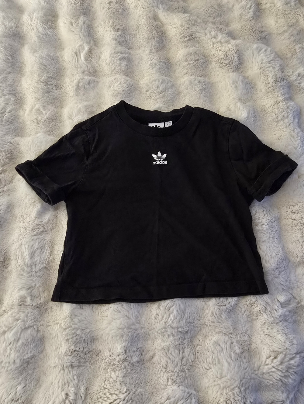 Adidas black crop tee
